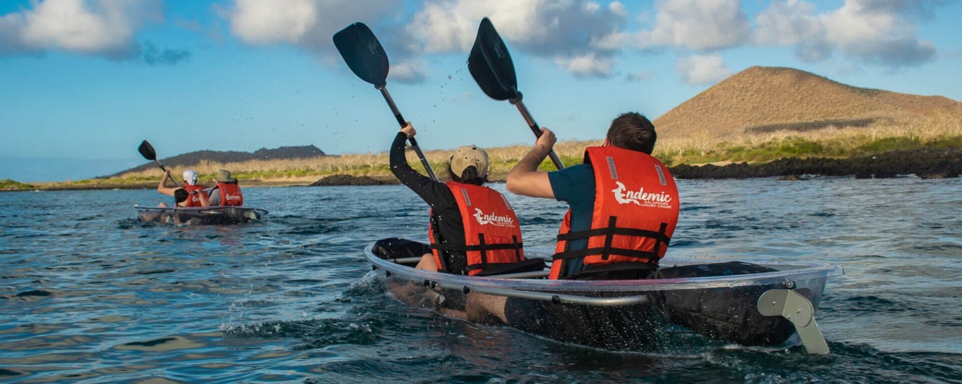 Kayaking in the Galapagos on the Endemic catamaran