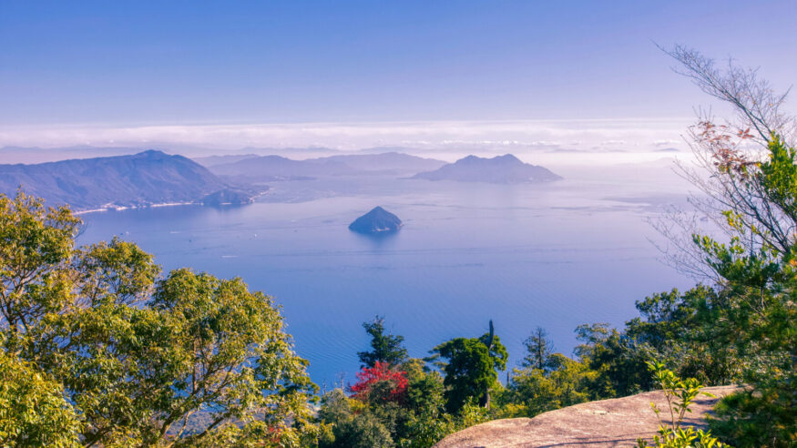 View of Hiroshima from the top of Miyajima Island
